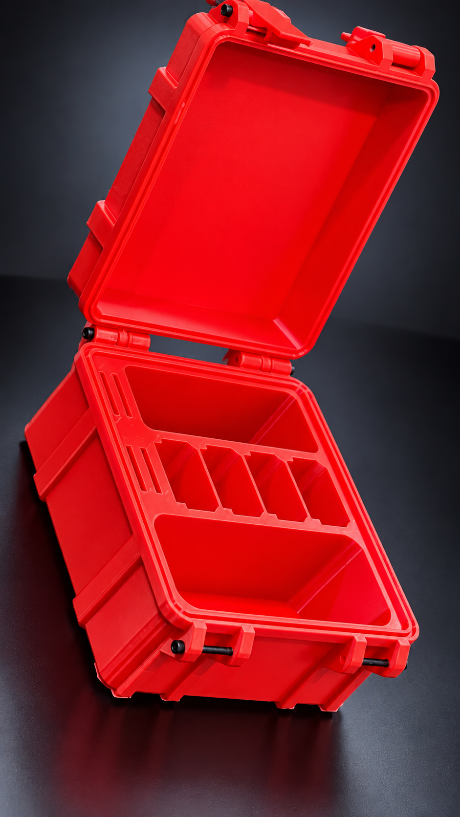 WaoCell Battery Case - 4 Battery Slots + 1 Charger Slot | 4-SD Card Slots