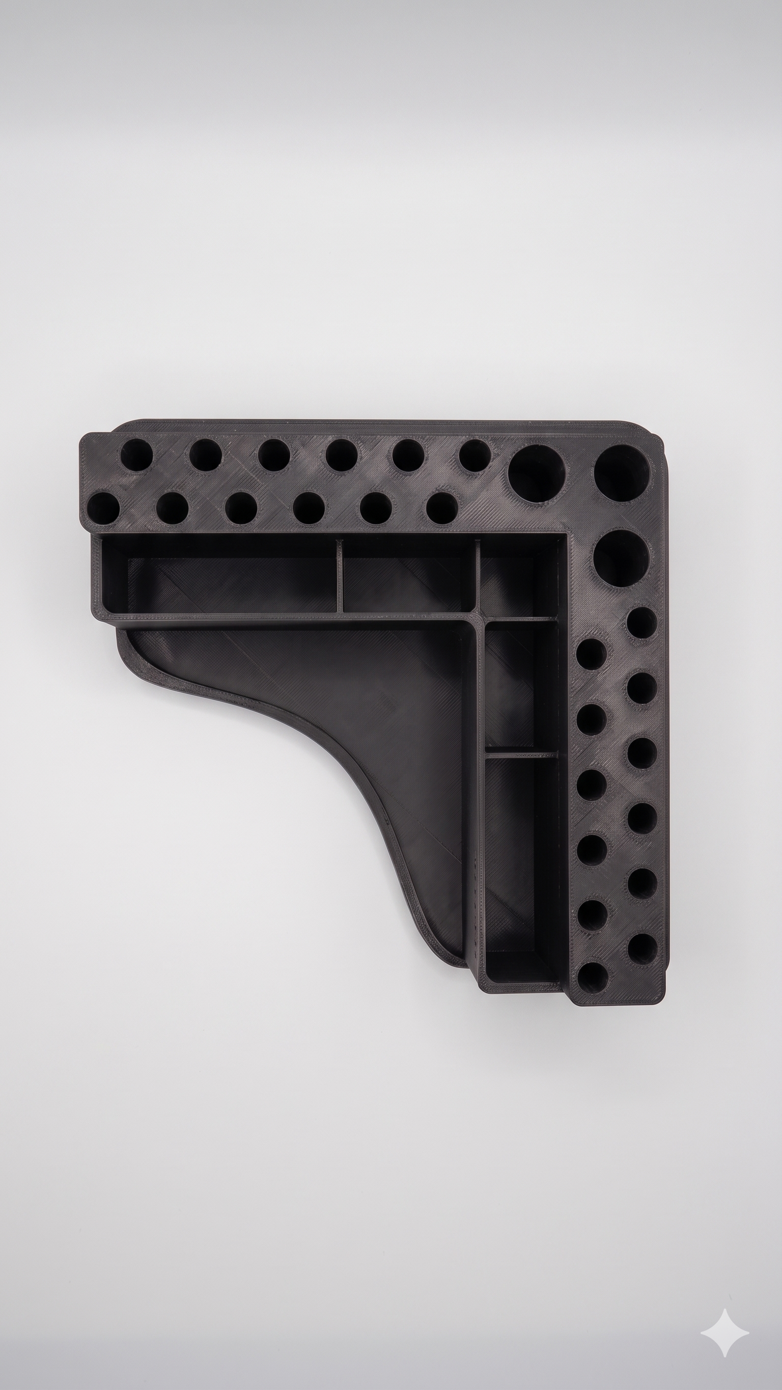 WaoCell Corner Side Tool Organiser Black Colour
