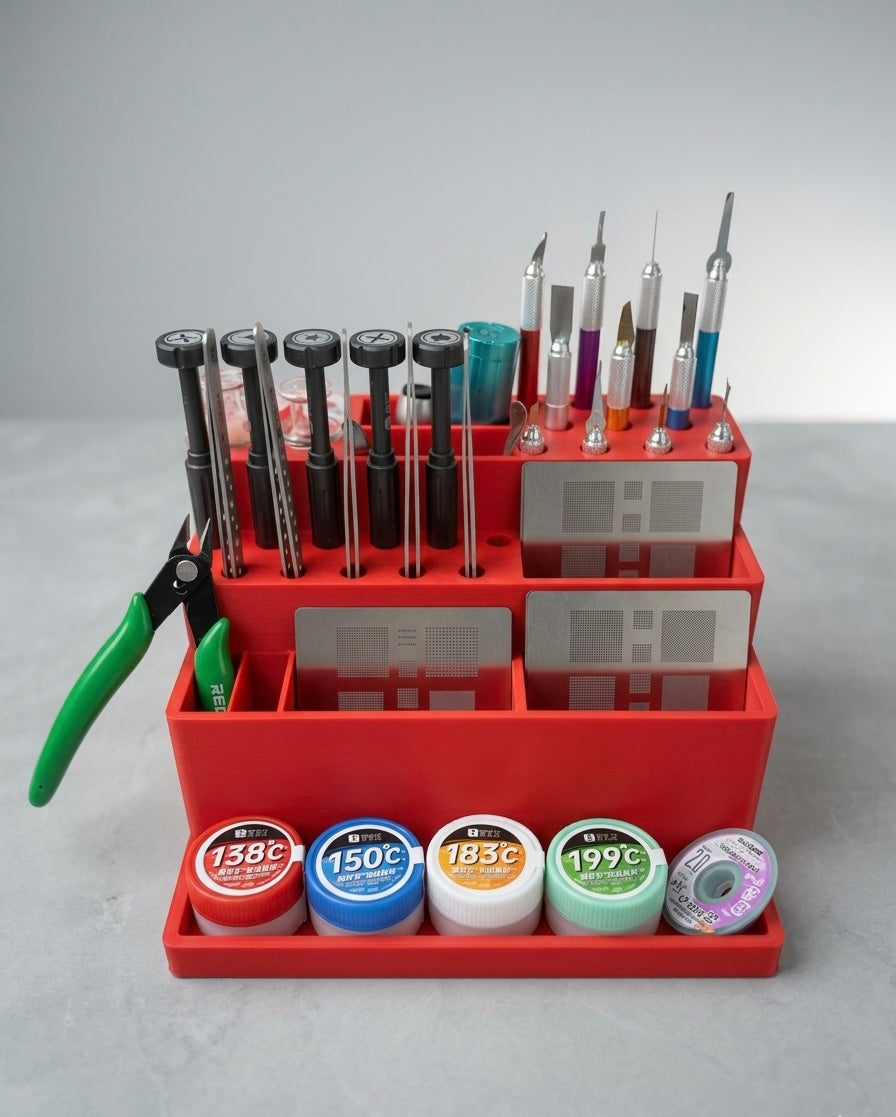 WaoCell 34 in 1 Large size Tools Organiser Red Colour
